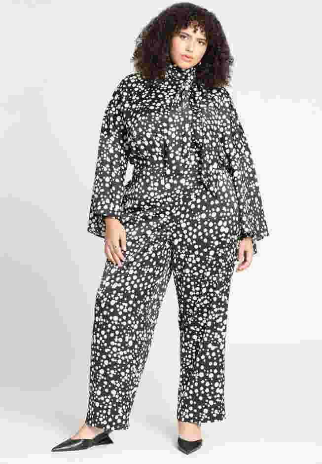Tie Neck Cape Blouse image number 3