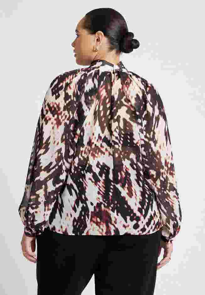 Draped Sleeve Chiffon Top image number 1