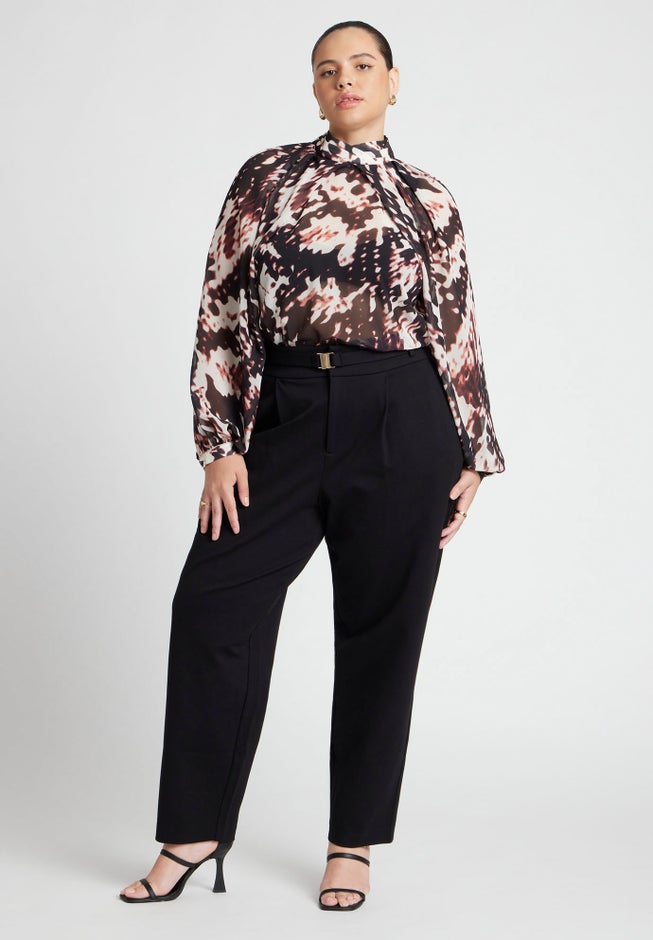 Draped Sleeve Chiffon Top image number null