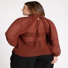Draped Sleeve Chiffon Top image number null