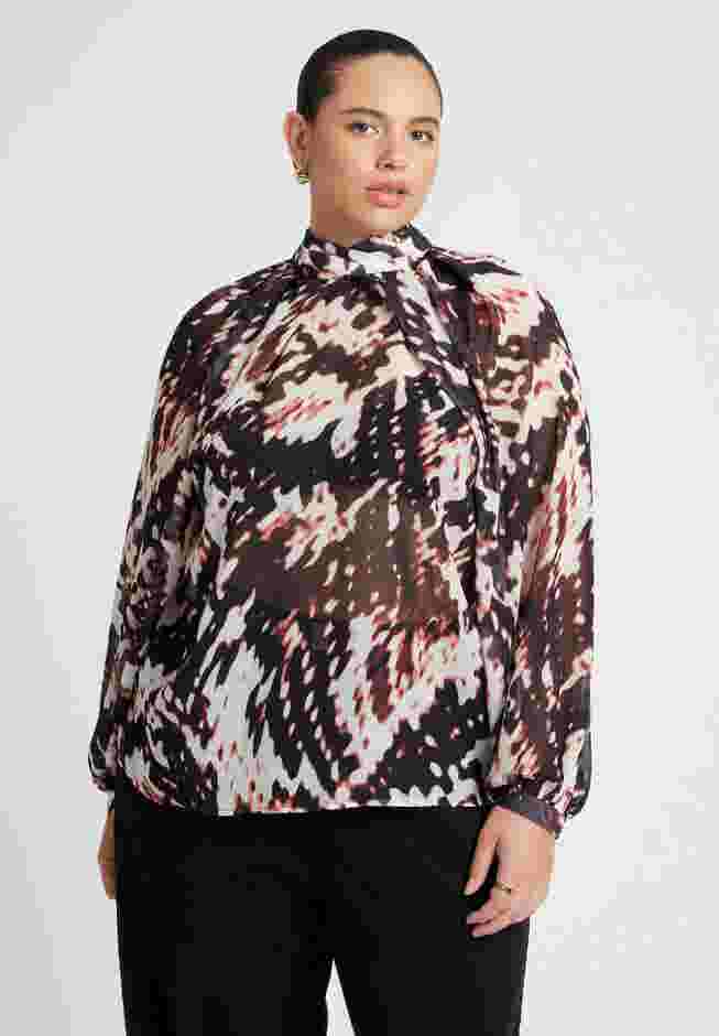 Draped Sleeve Chiffon Top image number 0