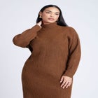 Turtleneck Mini Sweater Dress image number null