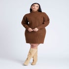 Turtleneck Mini Sweater Dress image number null