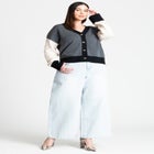 Colorblocked Boxy Cardigan image number null