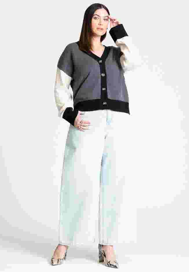 Colorblocked Boxy Cardigan image number 2