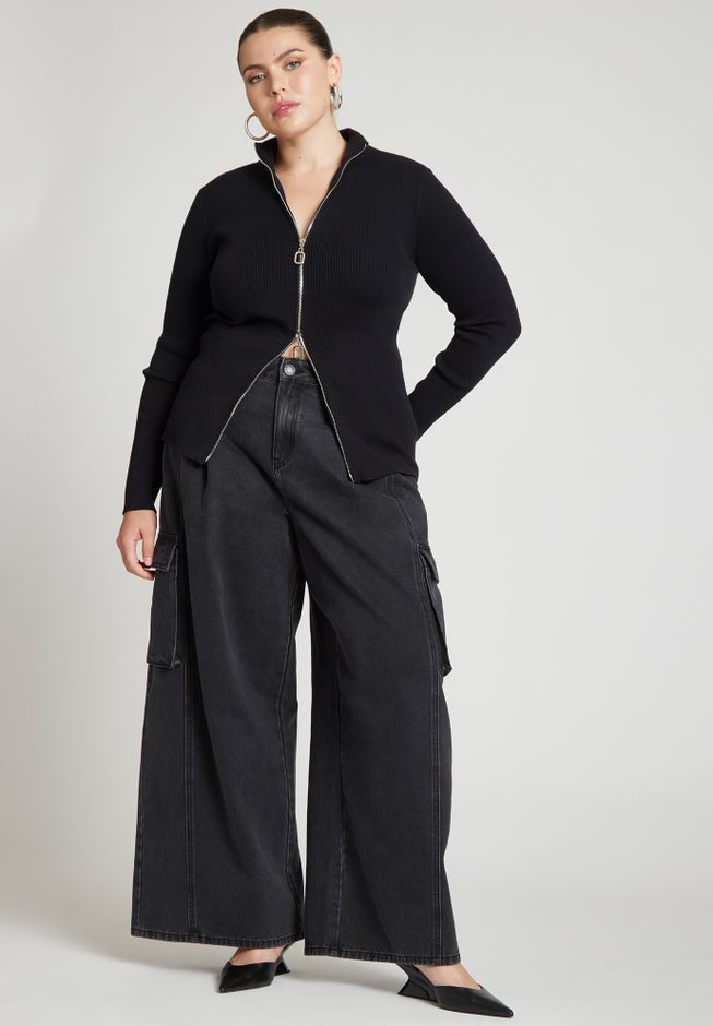 Two Way Zipper Sweater image number 2