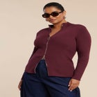 Two Way Zipper Sweater image number null