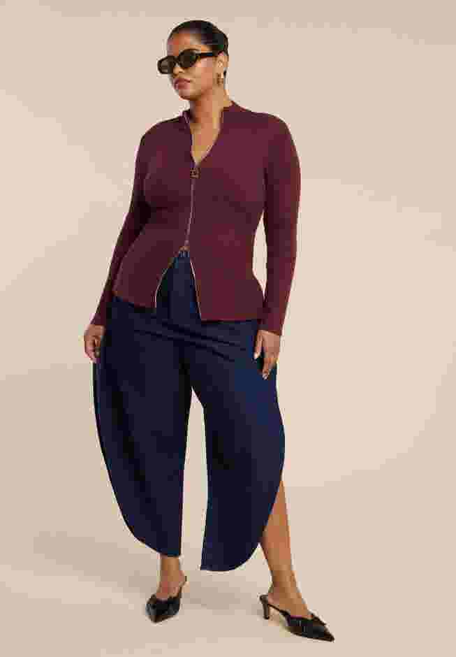Two Way Zipper Sweater image number 5