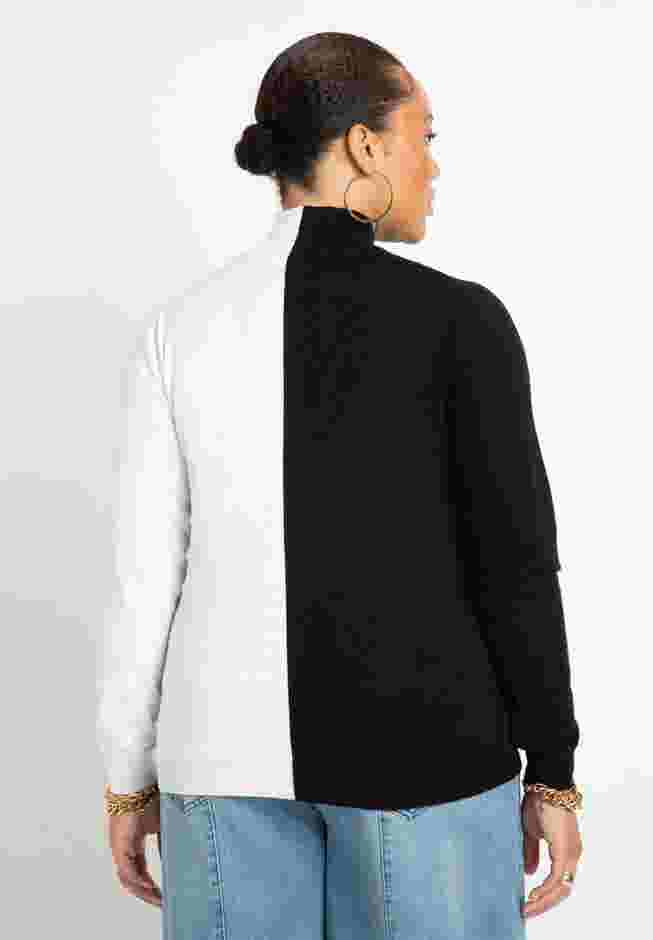 Vertical Colorblocked Turtleneck image number 1