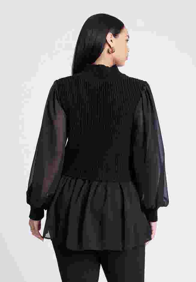 Twofer Sweater With Chiffon image number 1
