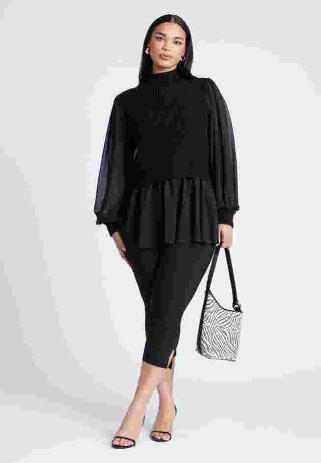 Twofer Sweater With Chiffon image number 3