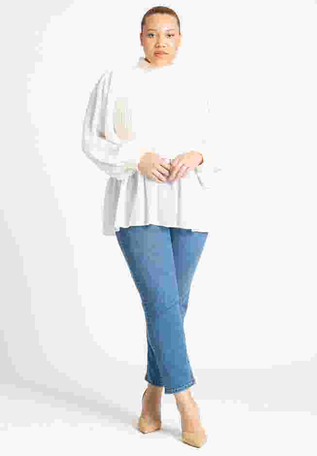 Twofer Sweater With Chiffon image number 3