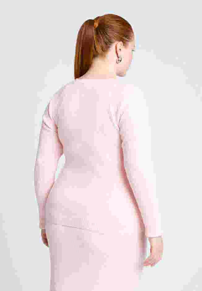 Button Detail Ribbed Sweater image number 1