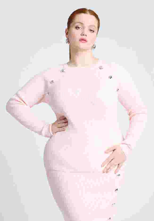 Button Detail Ribbed Sweater image number 0