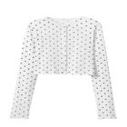 The Cropped Cardigan- Pointelle image number null