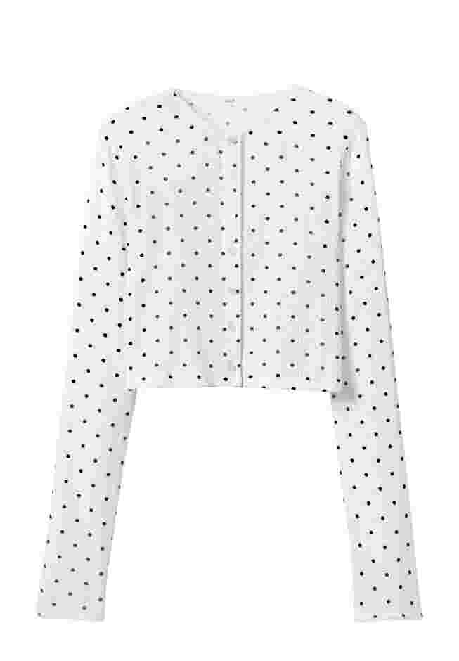 The Cropped Cardigan- Pointelle image number 1