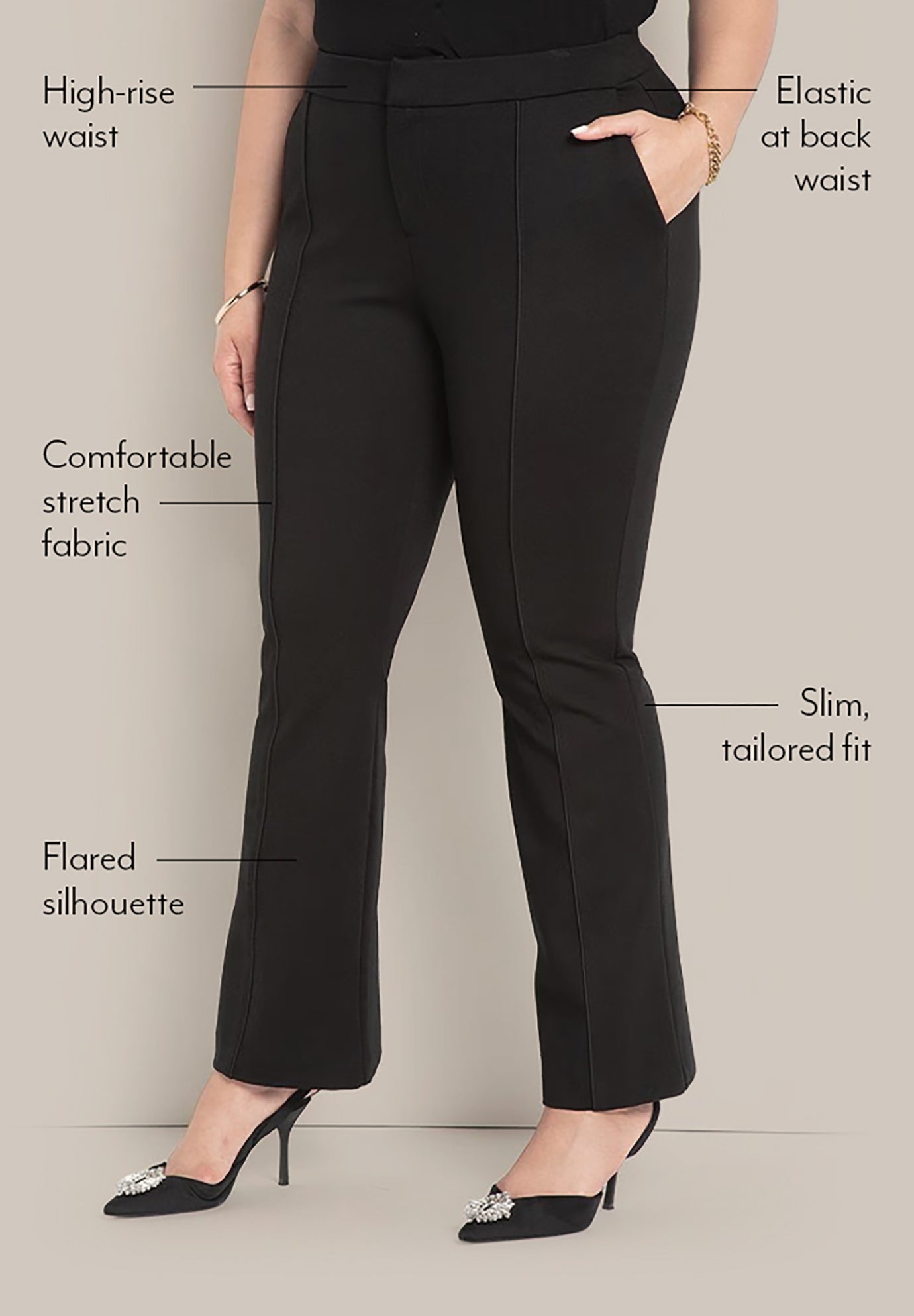 The Ultimate Stretch Flare-Leg Work Pant image number 4