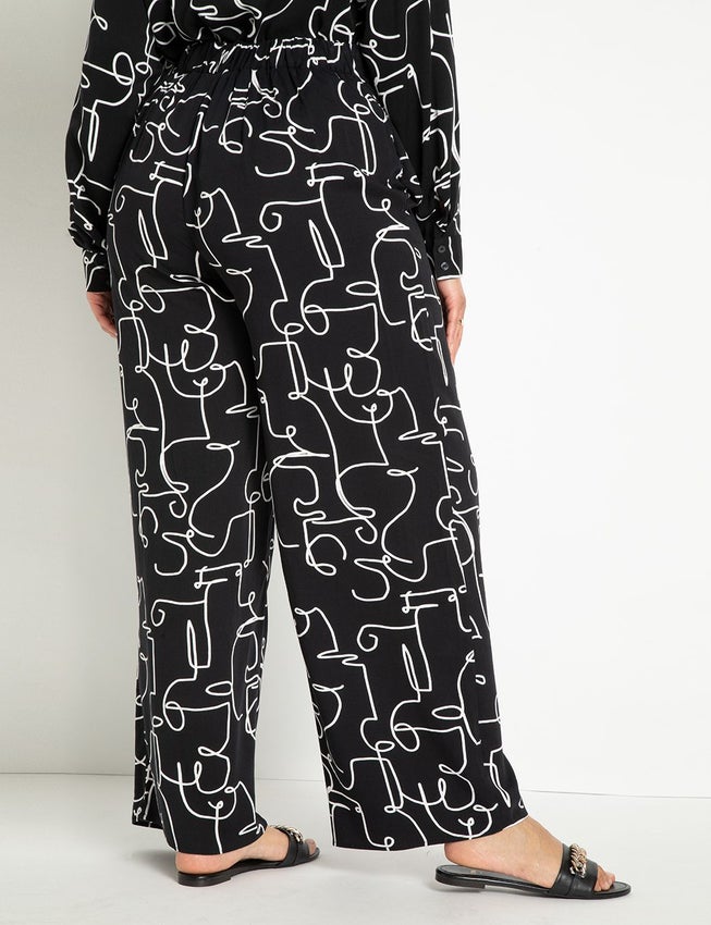 Printed Wide Leg Pant image number null