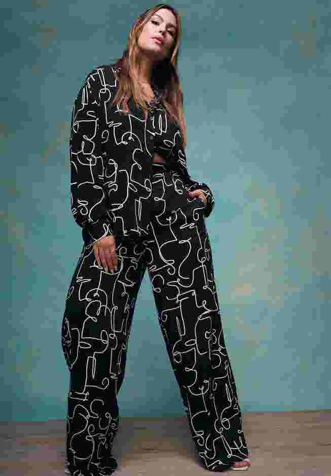 Printed Wide Leg Pant image number 3