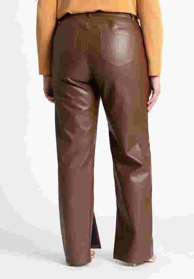 Slit Hem Faux Leather Pant image number 2