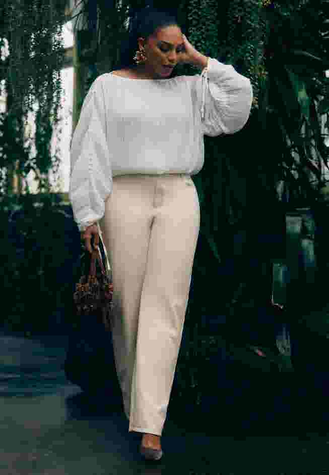 Slit Hem Faux Leather Pant image number 3