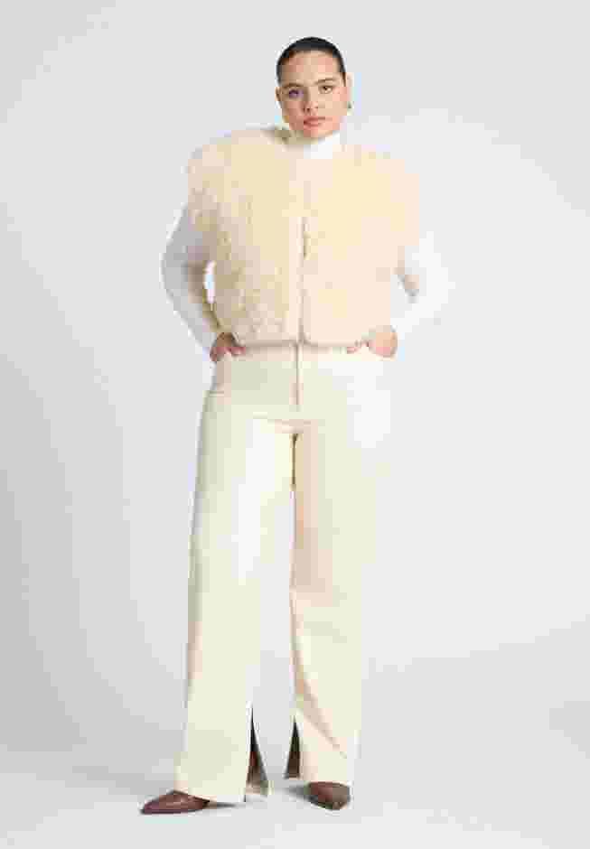 Slit Hem Faux Leather Pant image number 0