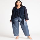 Coated Denim Jean image number null