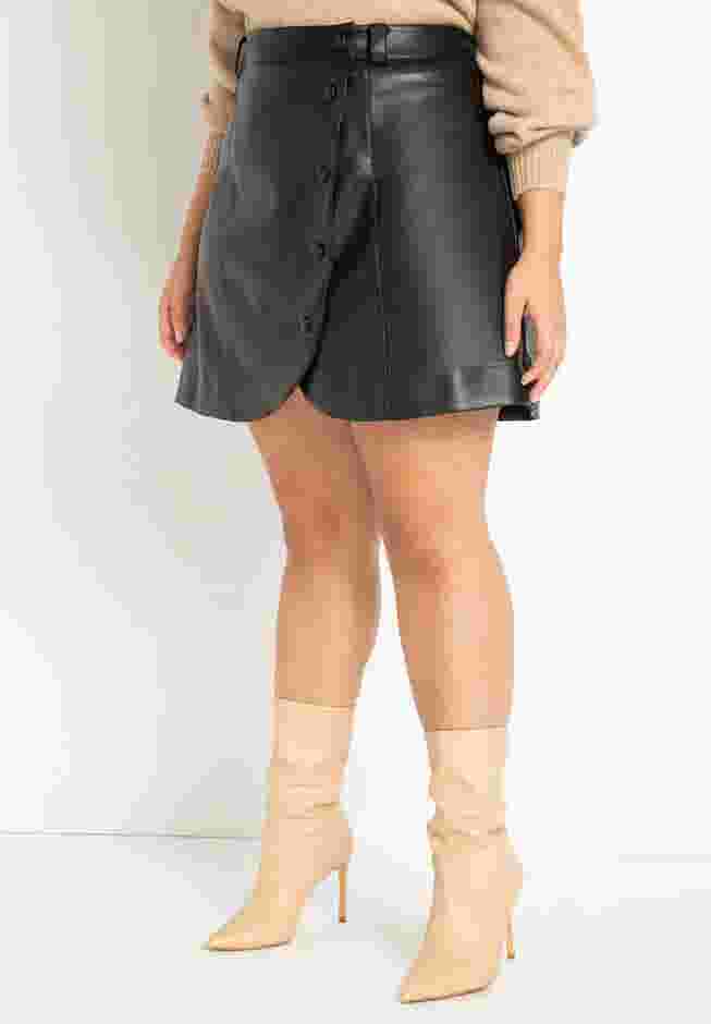Faux Leather Mini Skirt image number 1