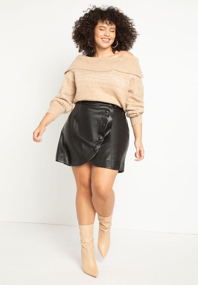 Faux Leather Mini Skirt image number 0