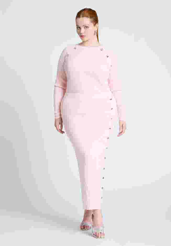 Maxi Sweater Skirt With Button Down Placket image number 0