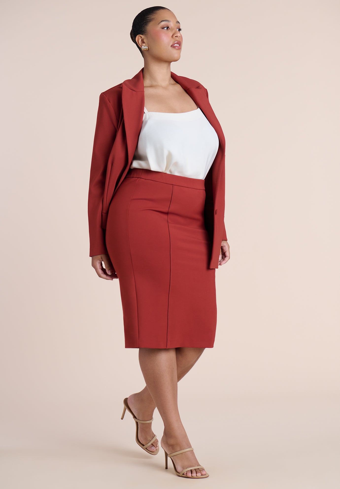 The Ultimate Stretch Midi Pencil Skirt image number 3