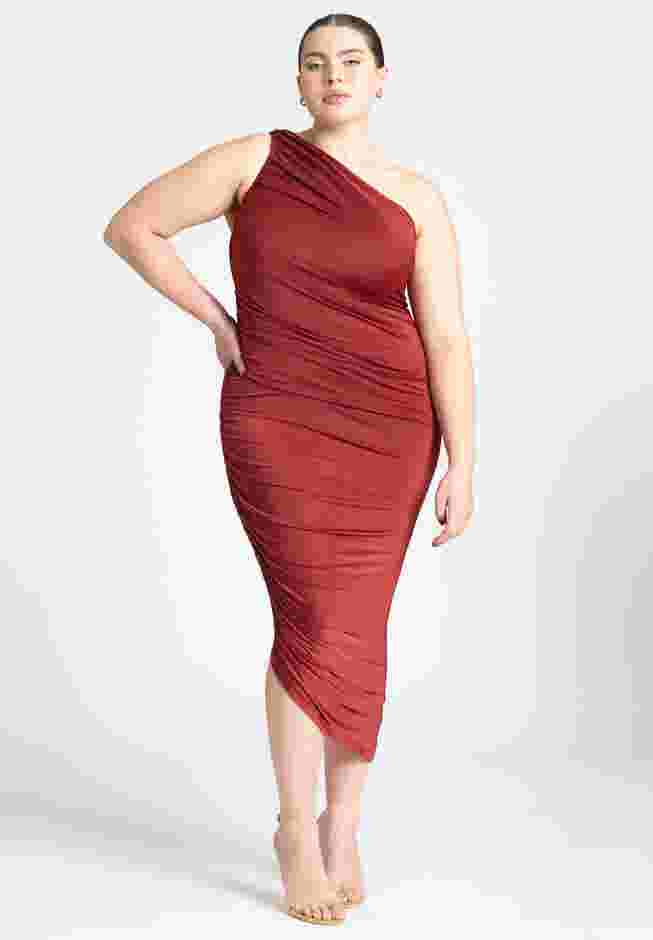Ruched One Shoulder Dress image number 0