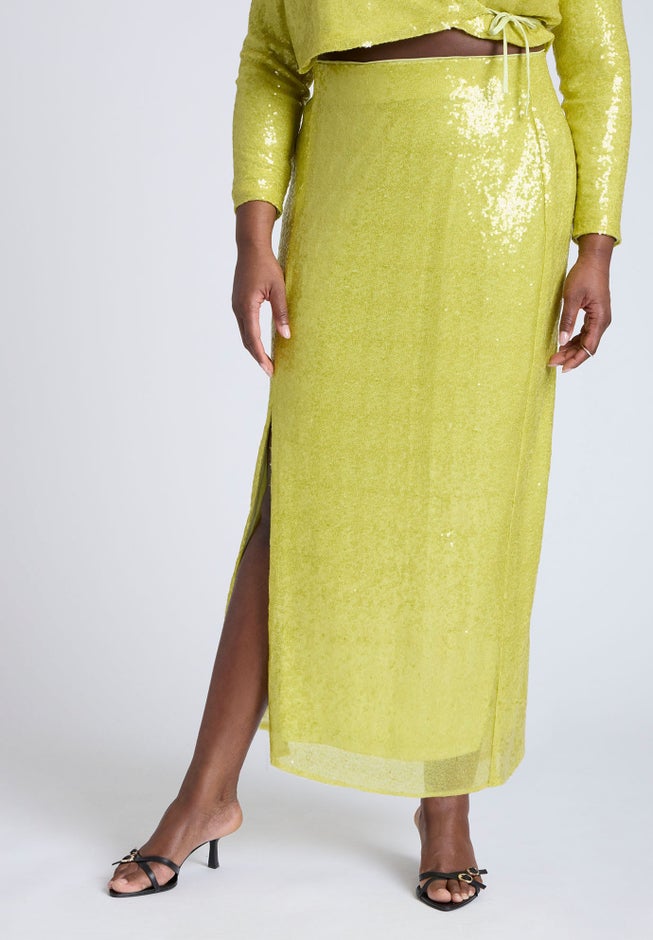 Sequin Column Midi Skirt image number 1