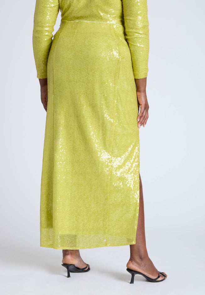 Sequin Column Midi Skirt image number 2