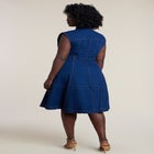 Fit & Flare Denim Dress image number null