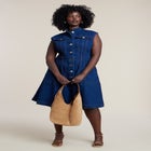 Fit & Flare Denim Dress image number null