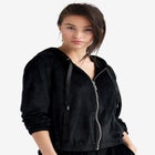 Velour Hooded Sweatshirt image number null