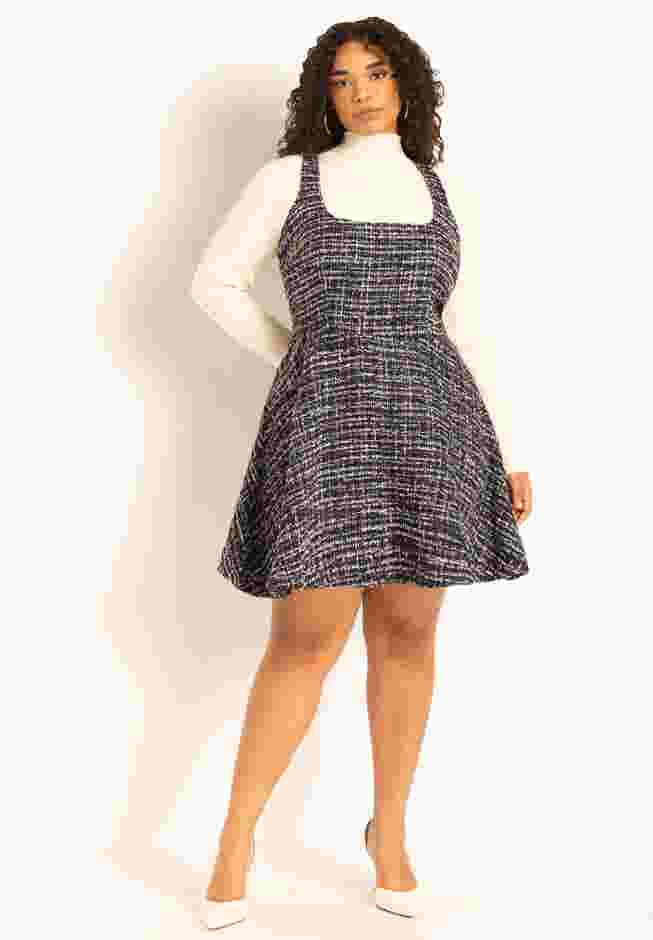 Flare Tweed Mini Jumper image number 0