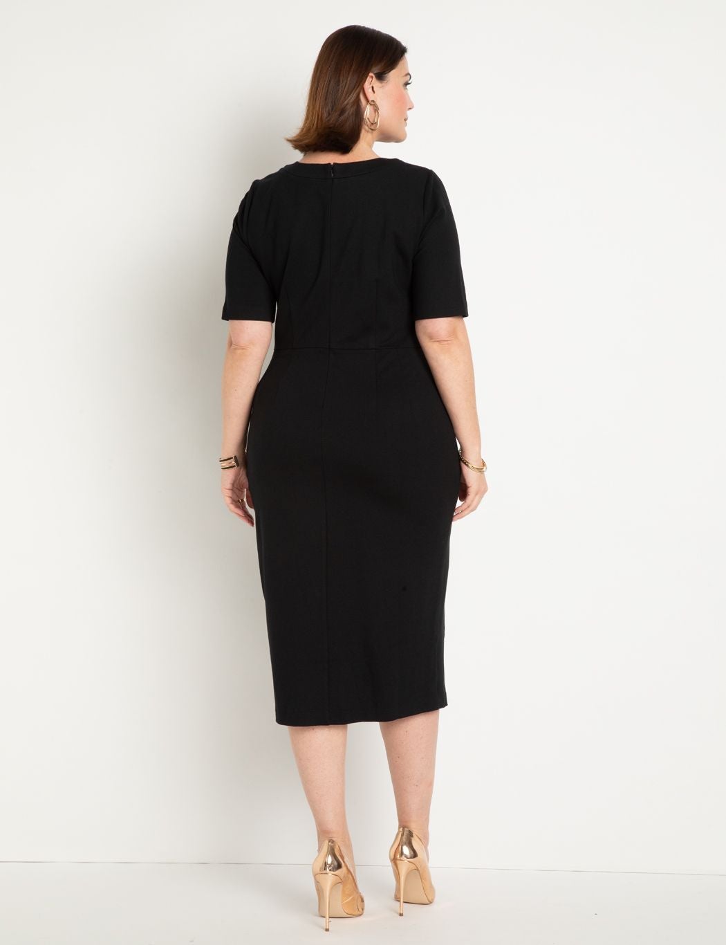 Button Front Workwear Dress | Dia & Co