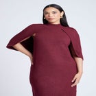 Sweater Cape Dress image number null