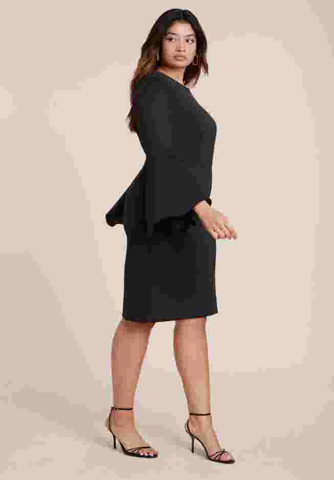 Flare Sleeve Scuba Dress image number 1