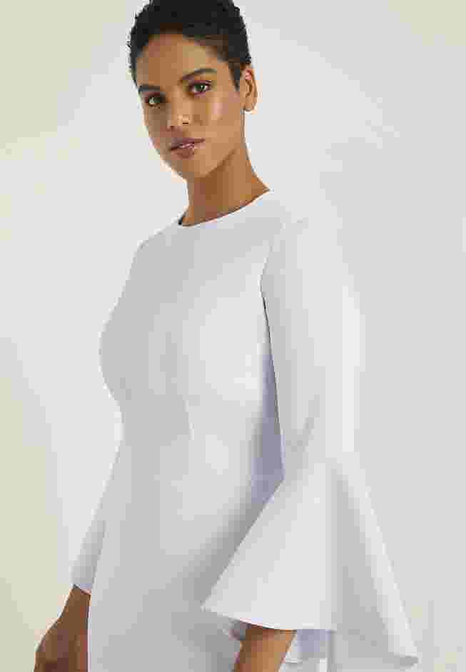 Flare Sleeve Scuba Dress image number 1