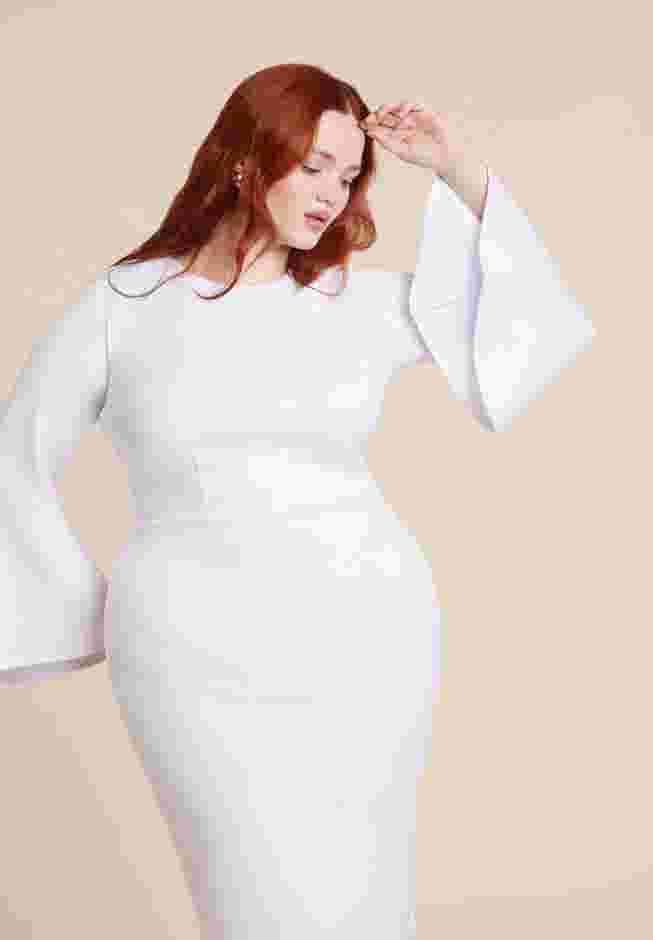 Flare Sleeve Scuba Dress image number 0