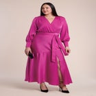 Satin Maxi Dress image number null