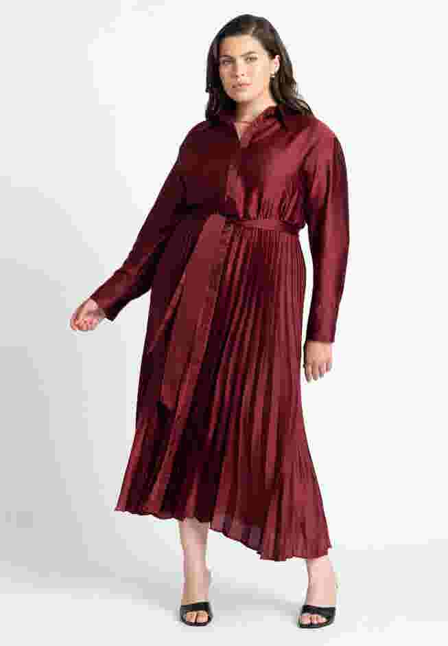 Pleated Skirt Fit And Flare Dress image number 0