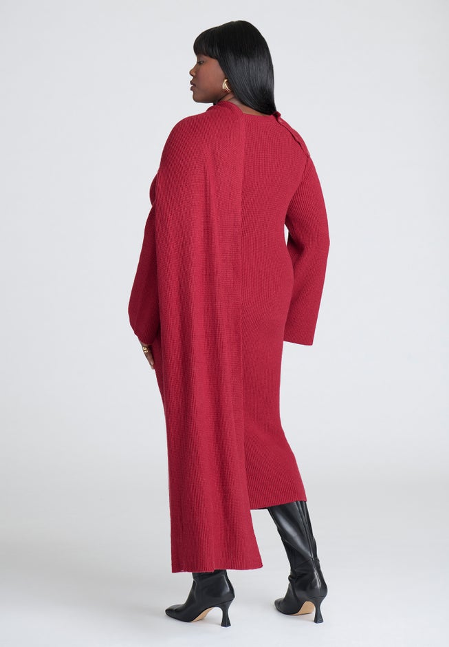 Scarf Sweater Dress image number 1