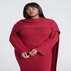 Scarf Sweater Dress image number null