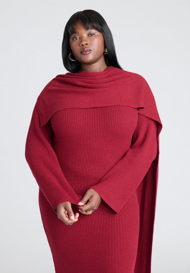 Scarf Sweater Dress image number 2