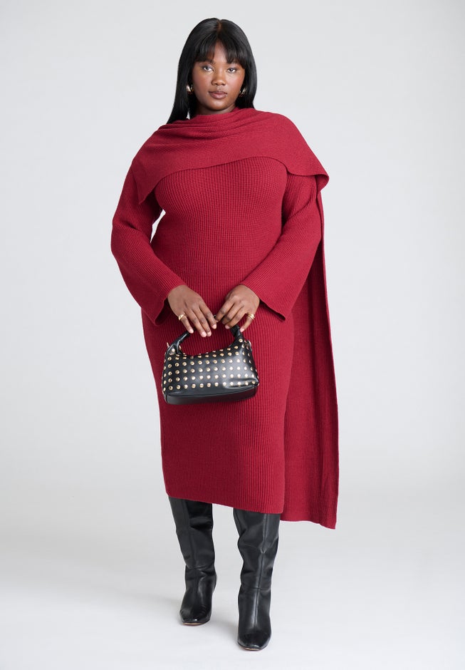 Scarf Sweater Dress image number 0