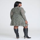 Wrap Front Keyhole Mini Dress image number null